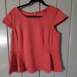 Elle Coral Top With Zipper Size XL